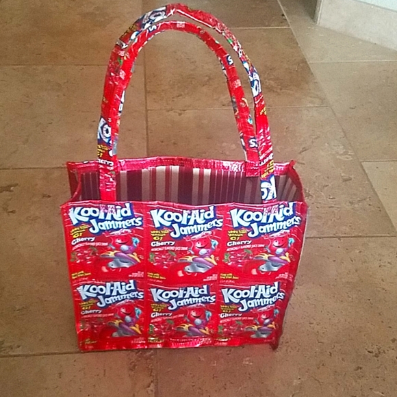 KoolAid Bags Recycledupcycled Juice Pouch Tote Bag Poshmark
